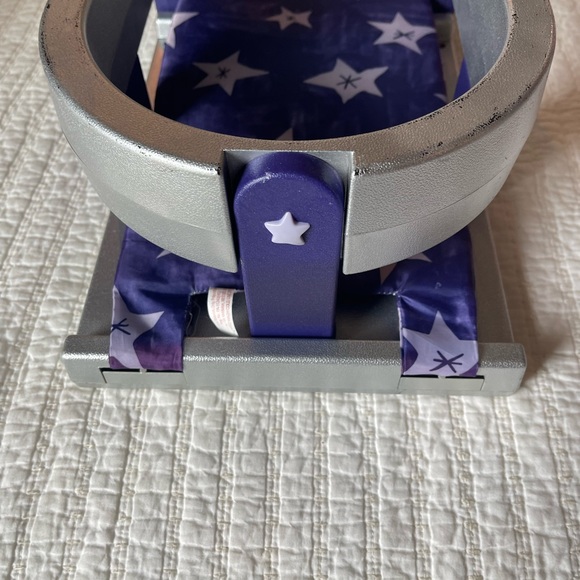 American Girl/Bitty Baby Toboggan, Silver/Purple Sled for 2, Retired - Picture 4 of 8